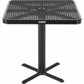 Global Industrial 36in Square Counter Height Outdoor Dining Table, 36inH, Expanded Metal, Black 348117